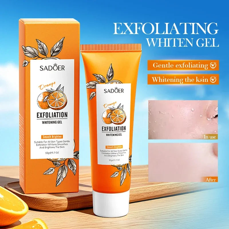 Orange Exfoliating Peeling Gel Facial Scrub Moisturizing Nourish Repair Scrubs Blackhead Removal Face Cleanser Korean Cosmetics Peaceful Pleasures Health and Wellness