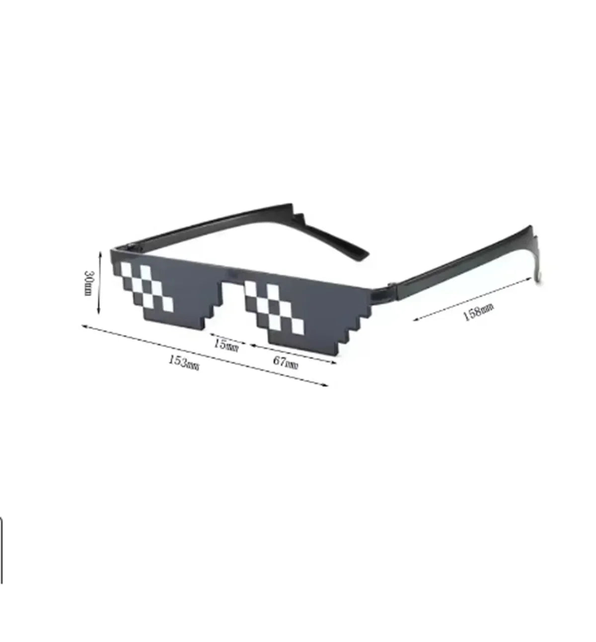 5-Pack Pixel Mosaic Sunglasses – Funny Novelty Gag Gift
