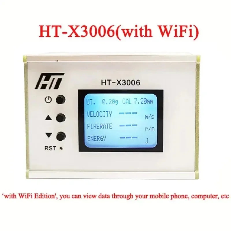 Shooting Speed Meter Ball Velocity Energy Measurement Shooting Chronograph Bullet Speed Tester with Backlight LCD Peaceful Pleasures Health and Wellness X3006(with WiFi)