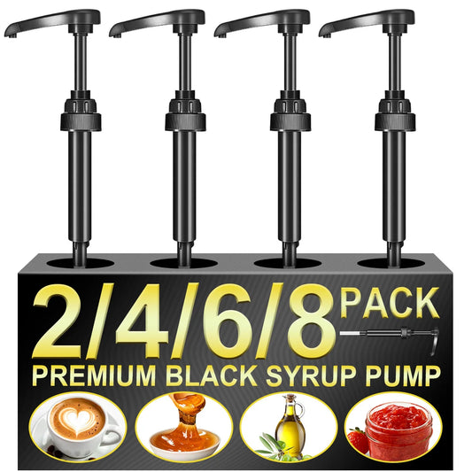 2/4/6/8 Pack Coffee Syrup Pump Dispenser, Syrup Pump for 750ml/25.4 oz Syrup Bottle, Black Pumps for Coffee Syrup Bottle Peaceful Pleasures Health and Wellness
