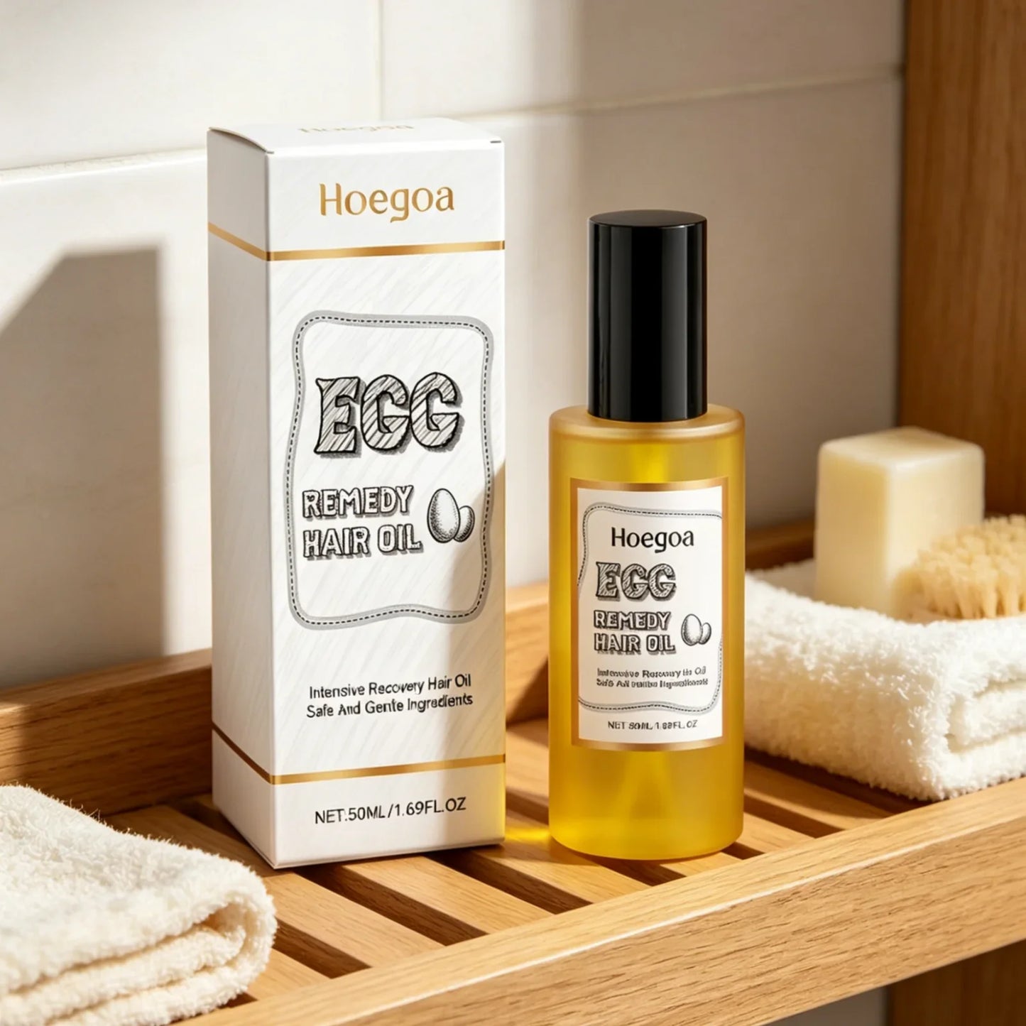 Hoegoa Egg Remedy Hair Oil – Frizz Repair & Nourishing 50ml