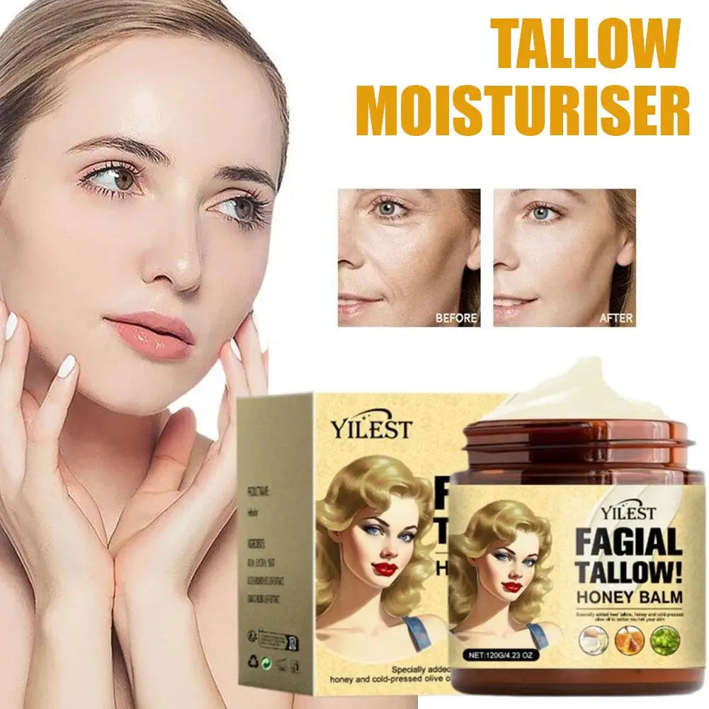 Whipped Beef Tallow & Honey Balm 120g – Deep Moisturizing Face & Body Cream for All Skin Types Peaceful Pleasures Health and Wellness