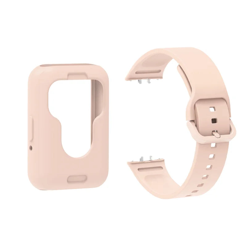 Silicone Strap & Case for Samsung Galaxy Fit 3 SM-R390 Peaceful Pleasures Health and Wellness NebulaPink CaseStrap