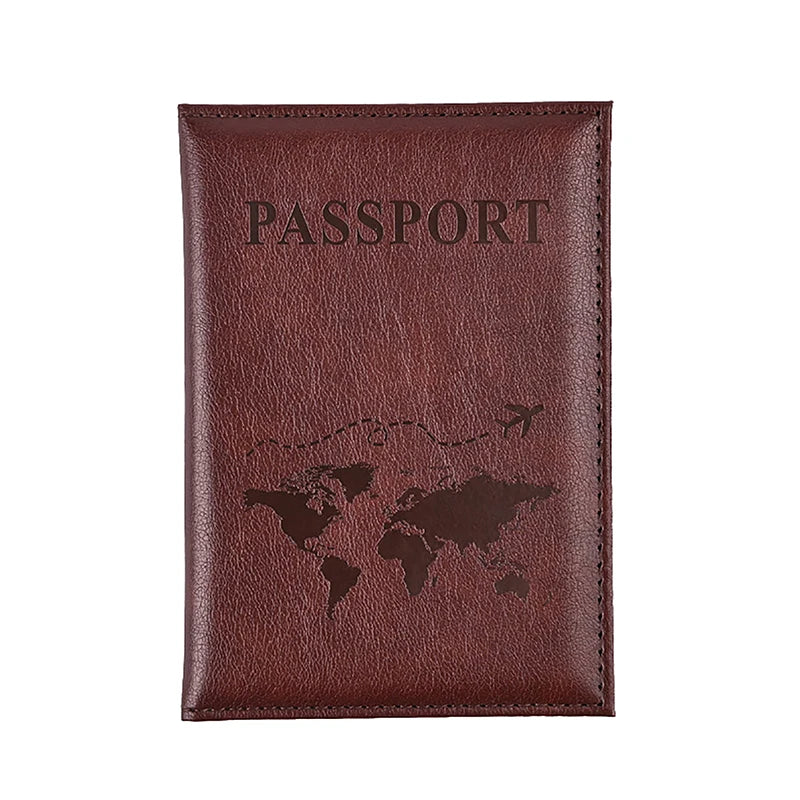 PU Leather Passport Holder – Slim Unisex Travel Wallet & Card Case