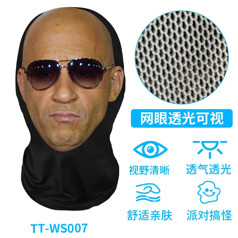 3D Printed Full Face Mesh Mask | Cosplay, Hip Hop & Party