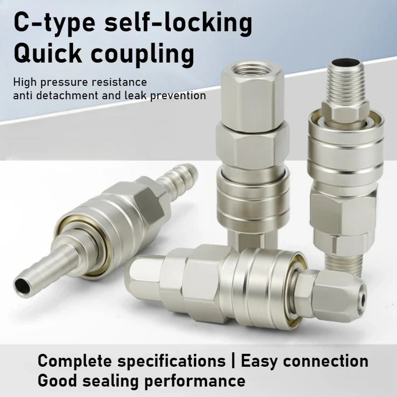 C-Type Pneumatic Quick Coupling for Air Compressor | CE Rated