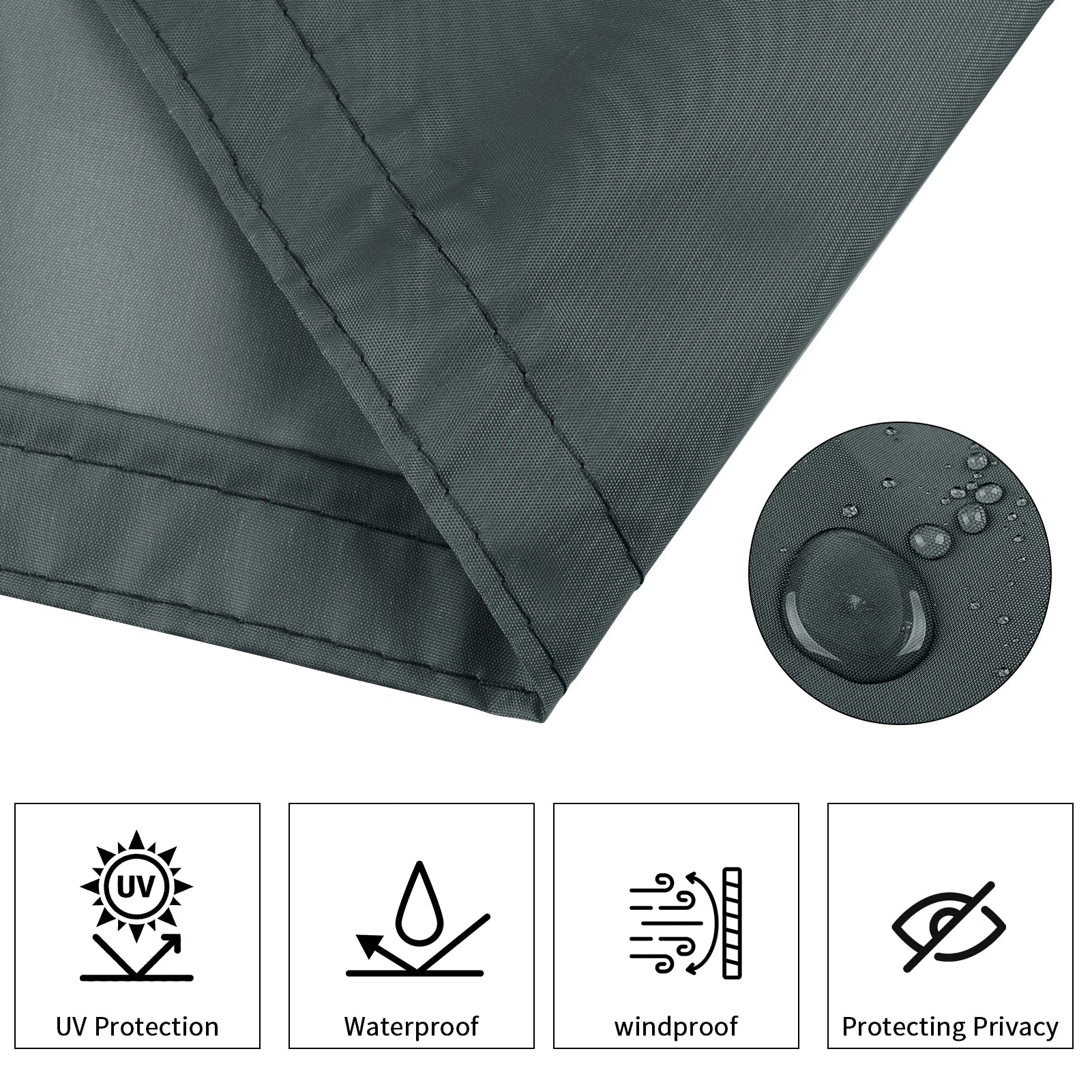 Waterproof Cloth with Grommets Shade Sail Canopy Pergola Balcony Privacy Screen UV Block for Porch Deck Outdoor Patio Pergola Peaceful Pleasures Health and Wellness