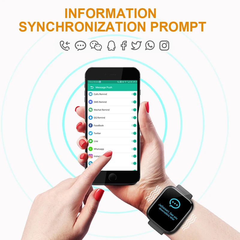 COTAUL D20 Smart Watch – Fitness Tracker for Android & iOS
