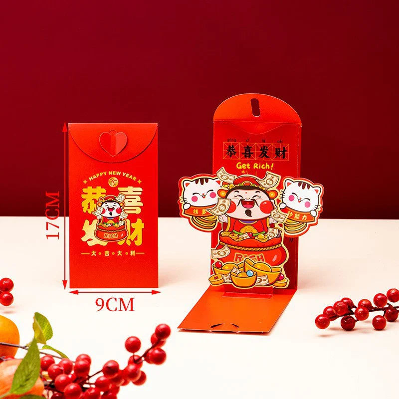 2026 Year of Horse Red Envelopes – 3D Hongbao Lucky Pockets
