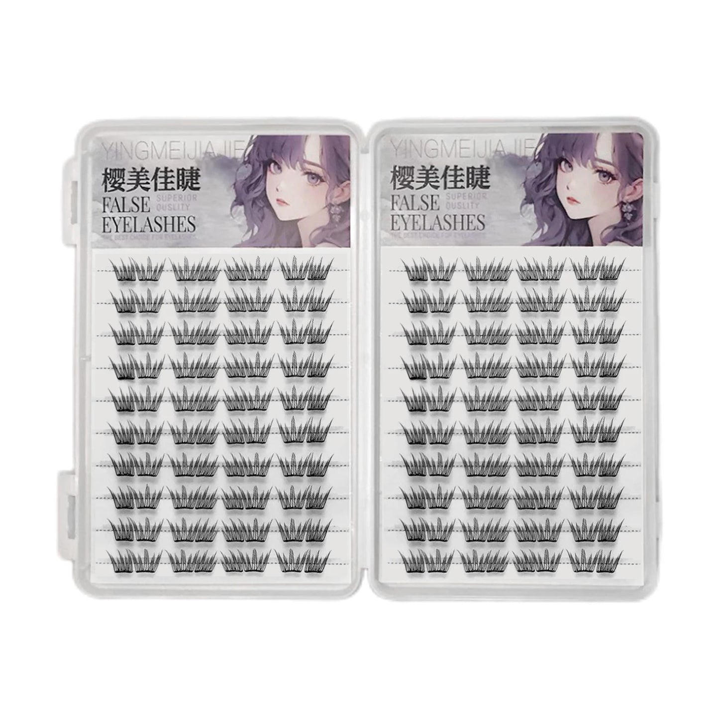 Korean Butterfly Cluster False Eyelashes – Natural Long & Thick