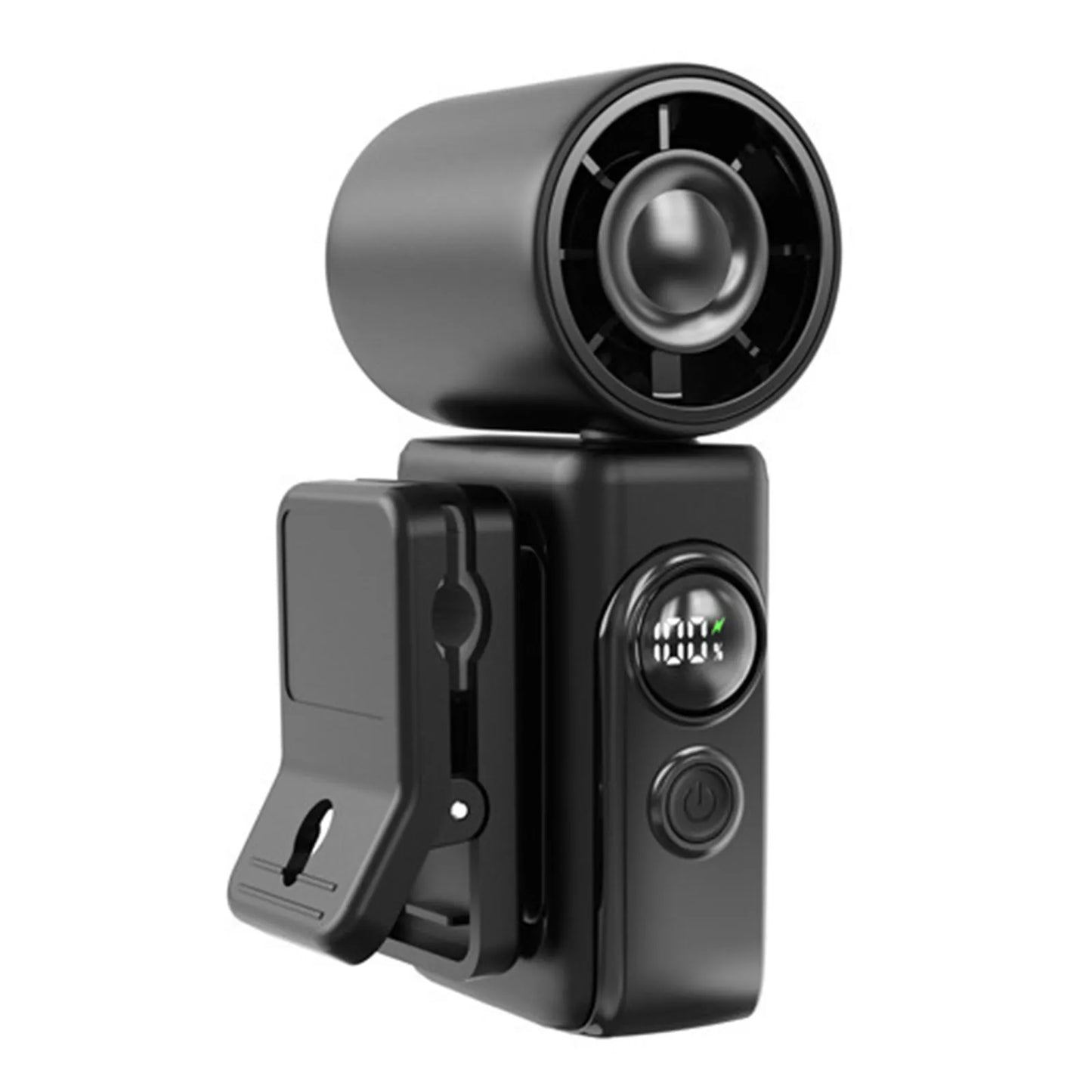 Portable Clip Fan USB-C | LED Display, 2400mAh, 360° Rotate