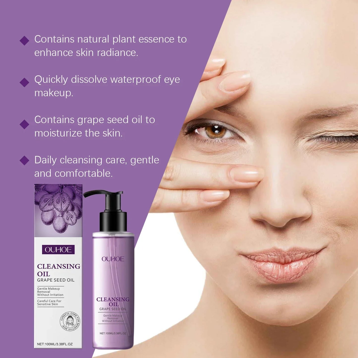 Grape Seed Cleansing Oil Makeup Remover – Sensitive Skin