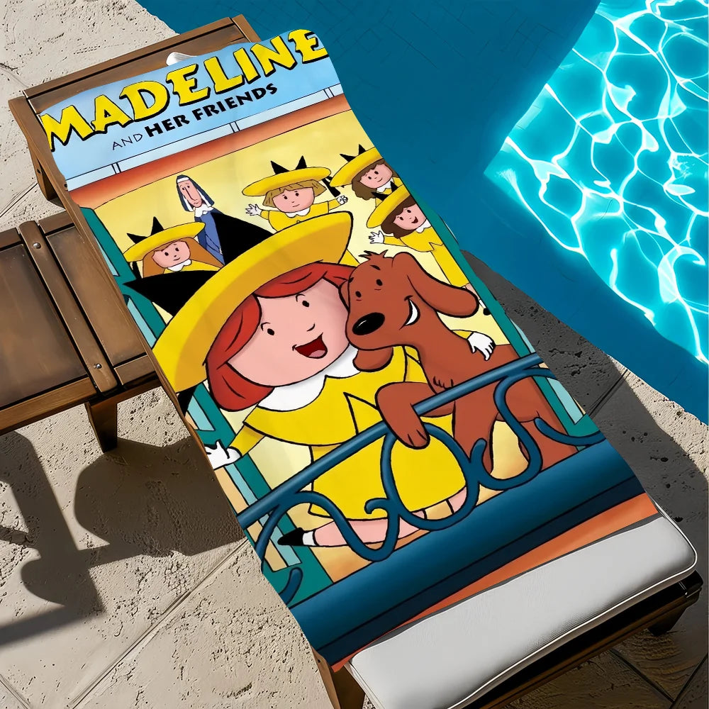 Madeline Cartoon Quick-Dry Beach Towel | Pool, Gym & Travel Quick-Dry Beach Towel Peaceful Pleasures Health and Wellness z6 STJ40x70CM