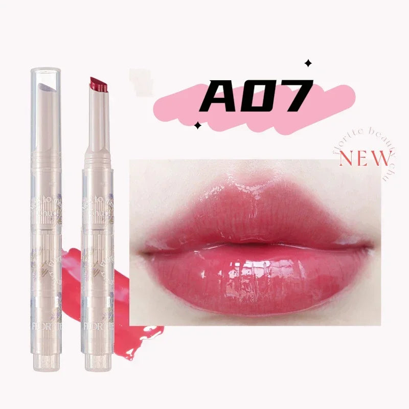 FLORTTE Mirror Glass Lip Gloss | Heart Shape Moisturizing Tint
