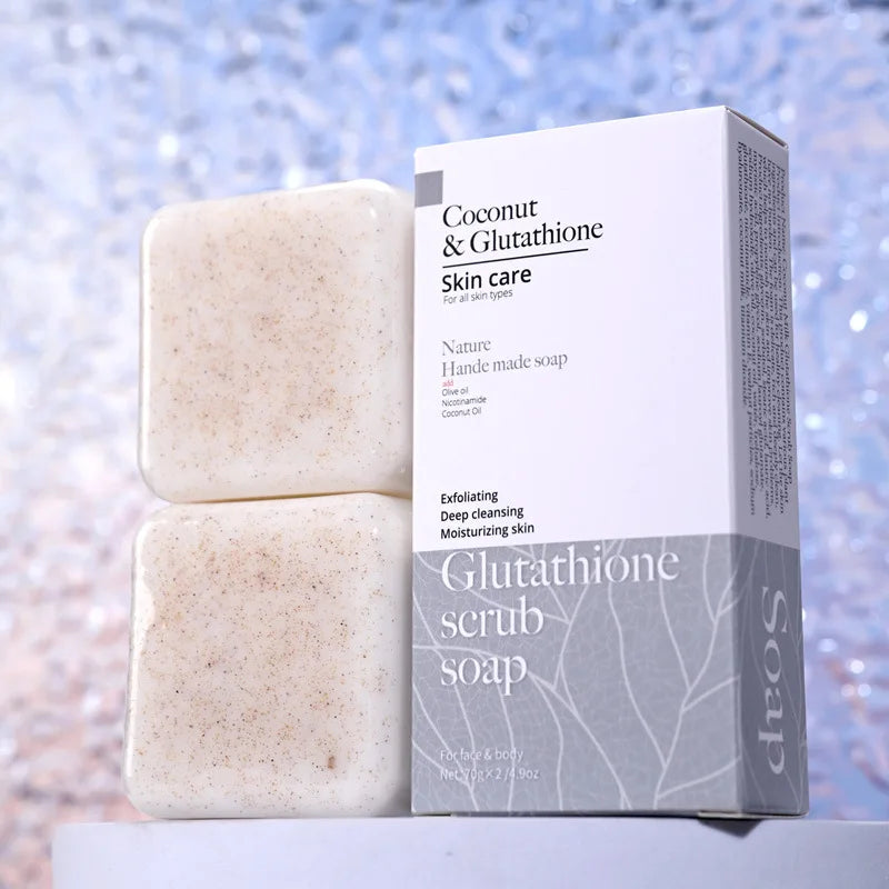 Handmade Soap 2 bars, Handmade Soap for Face and Bath, Turmeric Soap, Scrubber Soap for Deep Cleansing, Exfoliation, Body Moistu Peaceful Pleasures Health and Wellness Glutathione
