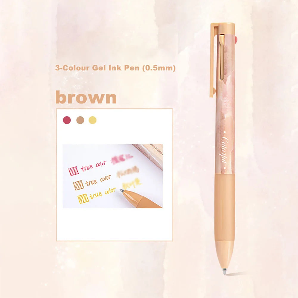 Three Press Neutral Pen Students Take Notes Quickly Smoothly Chinese