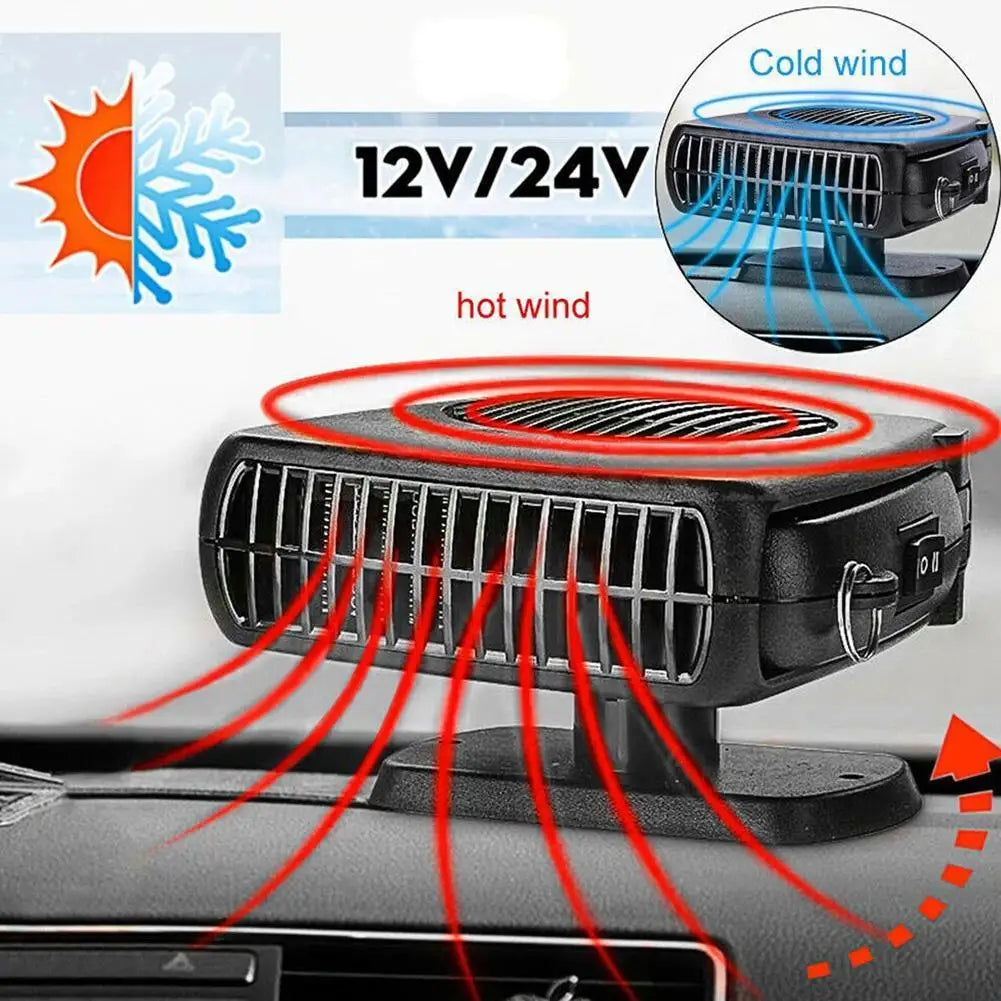 Portable 360° Car Heater Fan | Windshield Defroster 12V/24V Car Heater Fan Peaceful Pleasures Health and Wellness