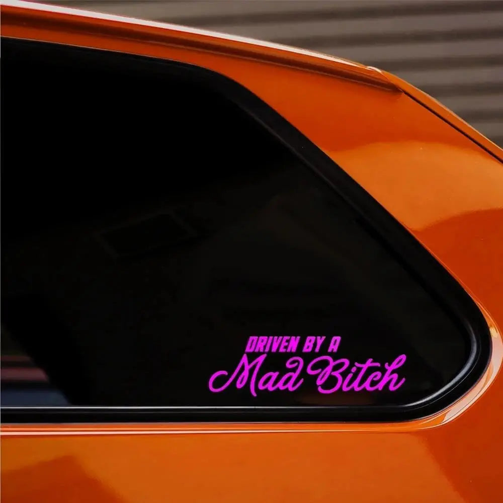 200mm Driven BY A MAD Sticker Mum Girl Car Window Decal Peaceful Pleasures Health and Wellness