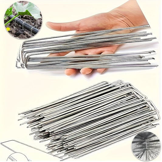 Heavy Duty U-Shaped Garden Stakes & Staples – 25/50 Pack Garden Stakes Peaceful Pleasures Health and Wellness