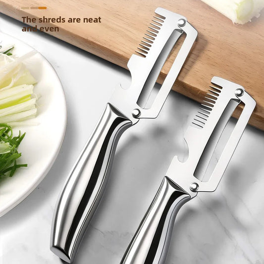3-in-1 Stainless Steel Vegetable Peeler & Scallion Shredder Vegetable Peeler Oasis Select Default Title
