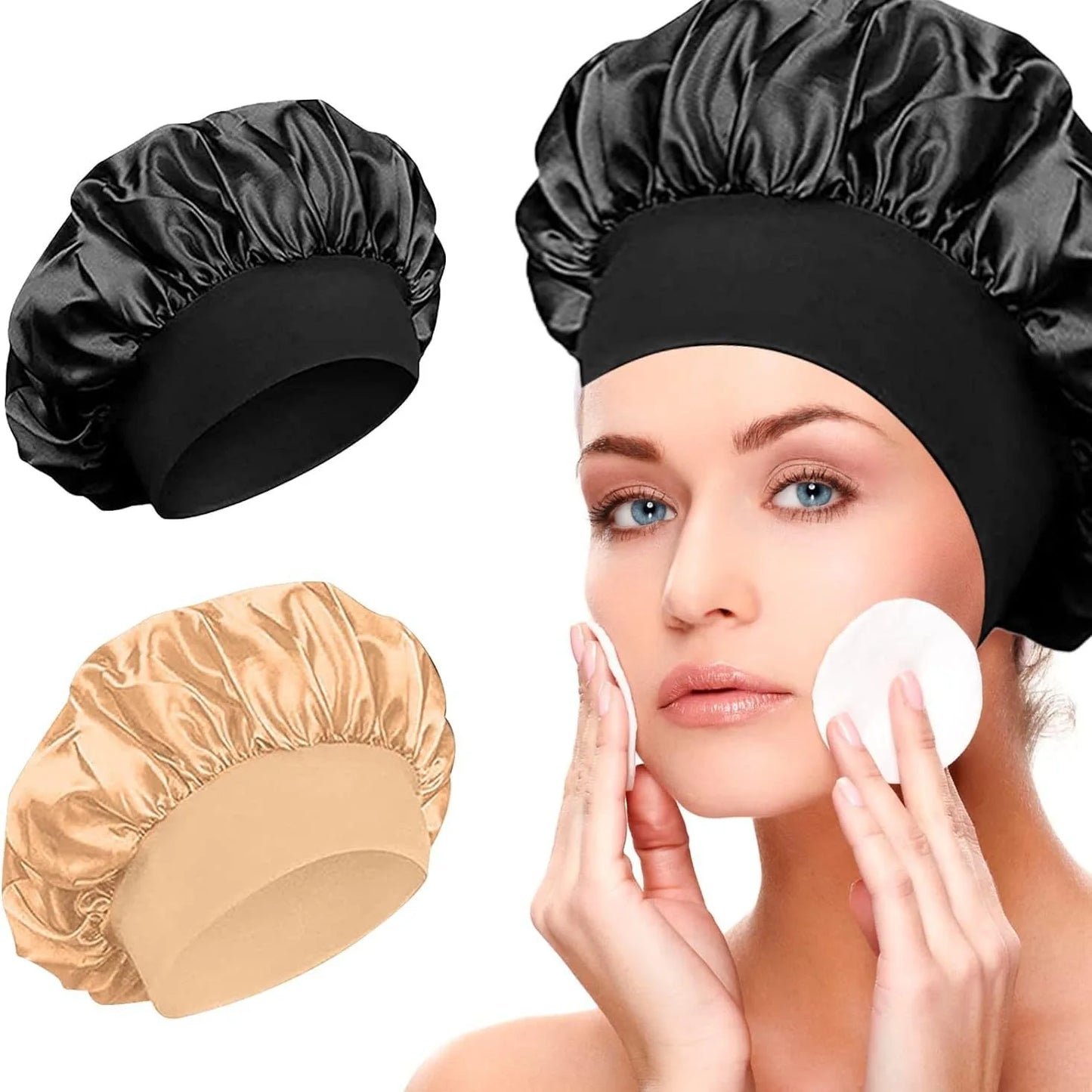 Satin Sleep Cap – Anti-Frizz Hair Protection Night Hat