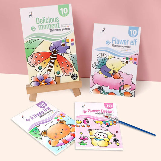 Kids Paint Coloring Book Pigments Watercolor Doodle Art Supplies Peaceful Pleasures Health and Wellness
