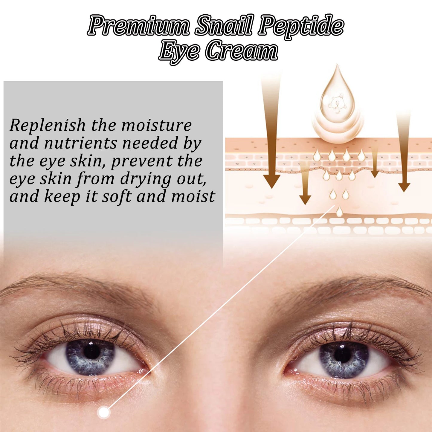Snail Peptide Eye Cream Roller – Dark Circles & Puffiness