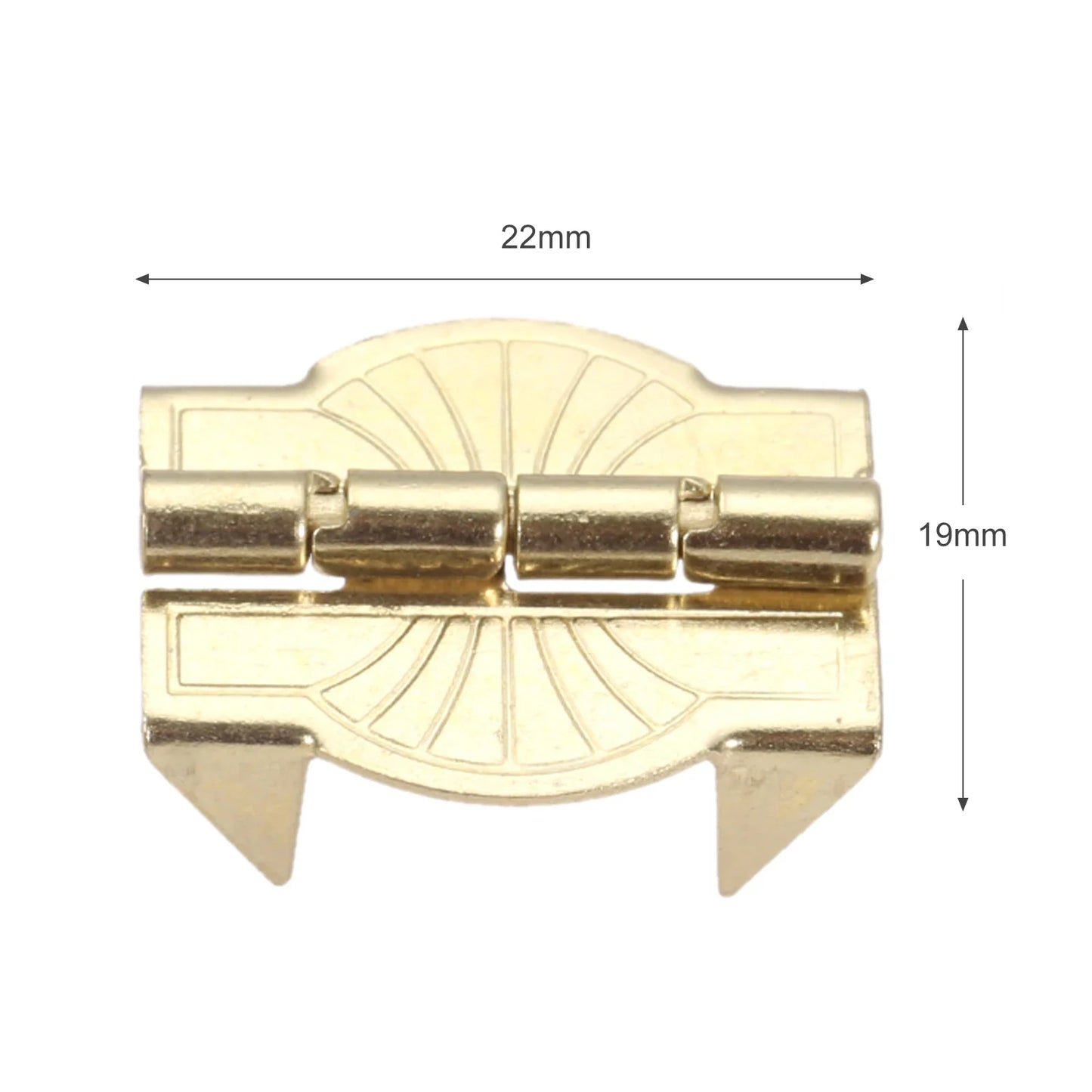10-Pack Gold Decorative Metal Hinges for Wooden Box & Cabinet