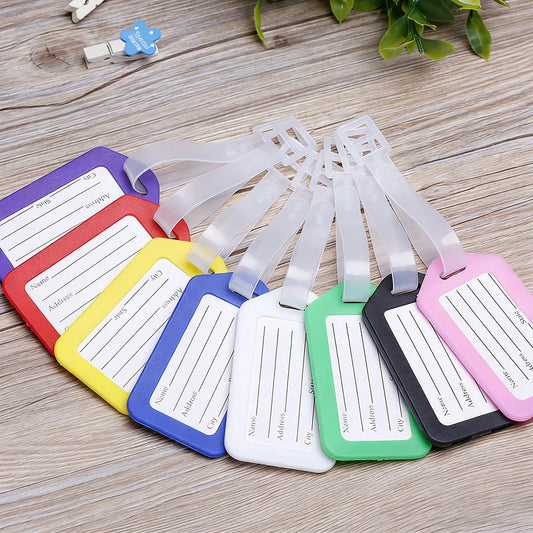 Colorful Plastic Luggage Tags with Straps | Travel ID Tags Luggage Tag Oasis Select