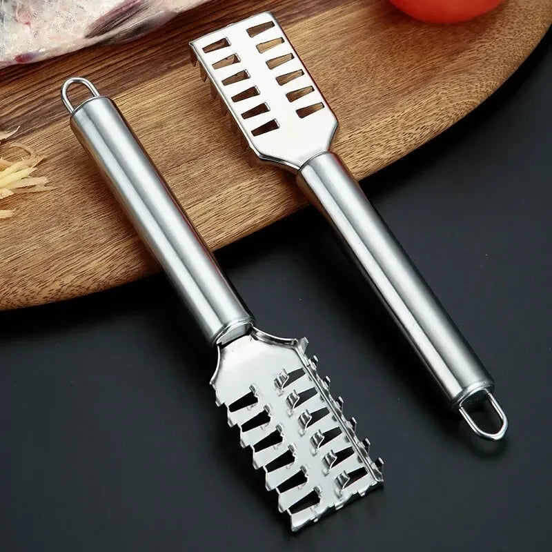 Stainless Steel Fish Scaler & Boning Knife | Sawtooth Scraper
