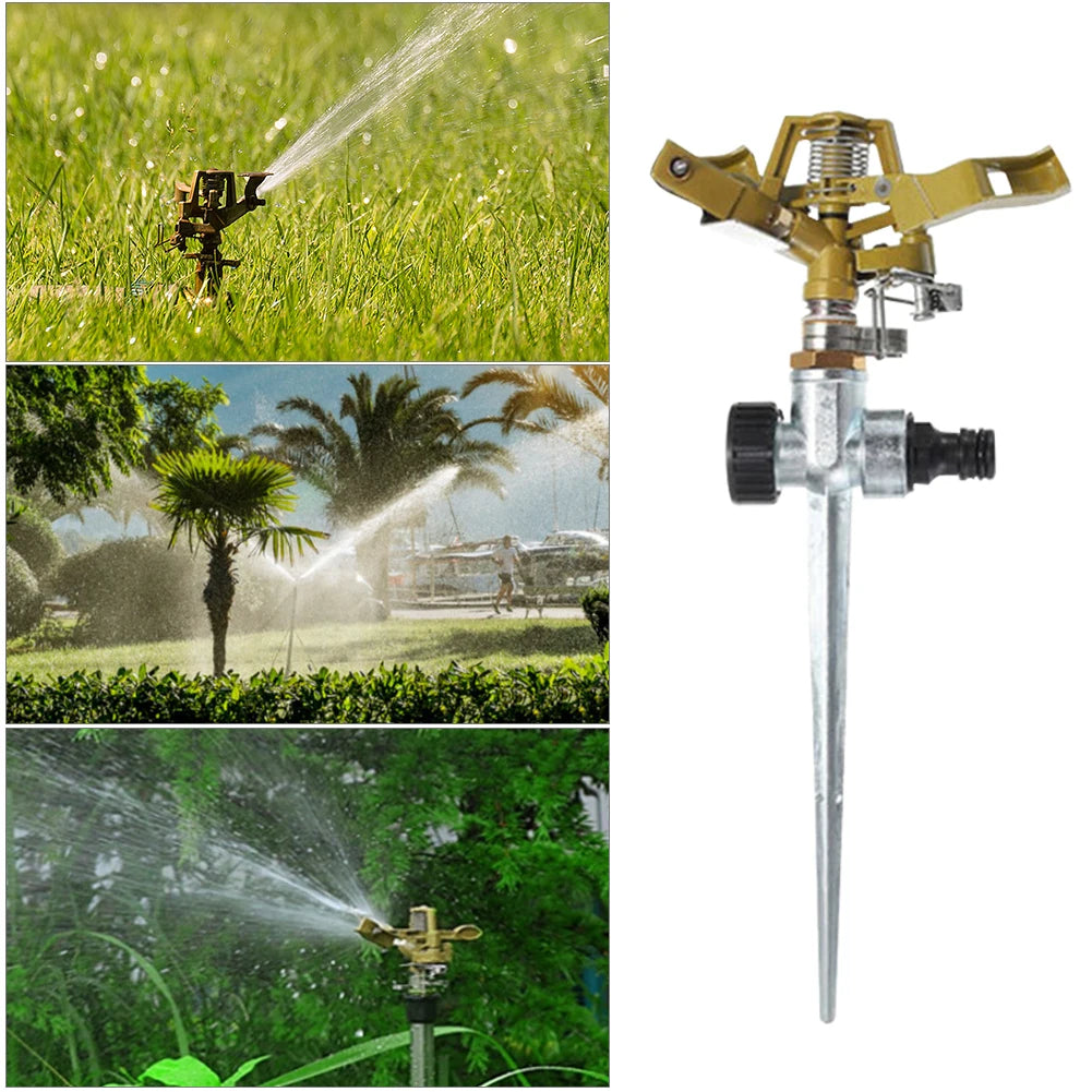 360° Adjustable Metal Garden Sprinkler & Lawn Irrigation Sprayer Peaceful Pleasures Health and Wellness