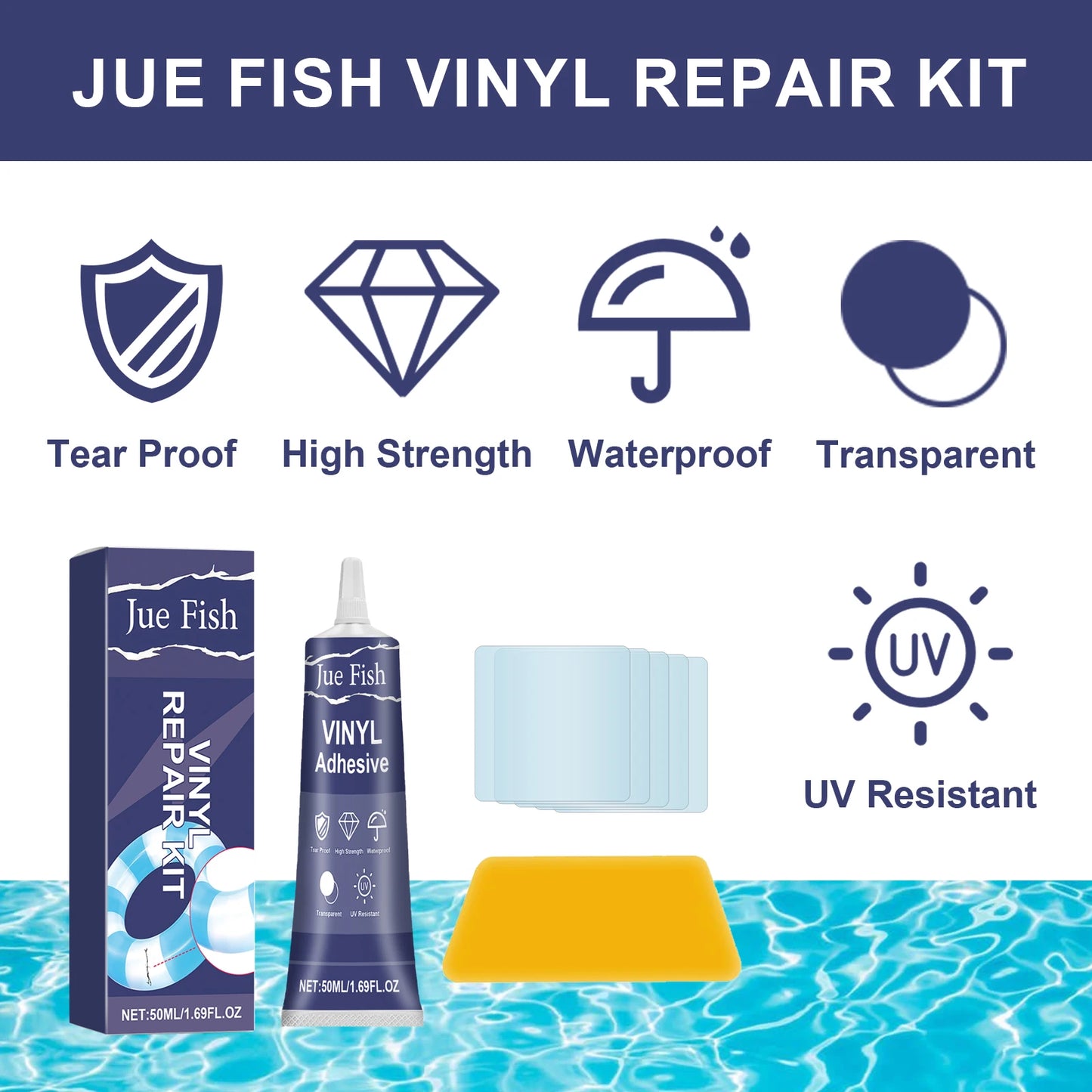50ml Vinyl Repair Kit – Waterproof Patch Glue for Inflatables