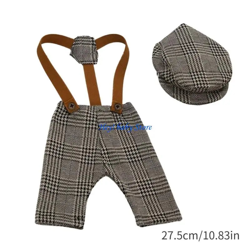 Baby Photo Costume Overalls & Hat Set | Newborn Gift