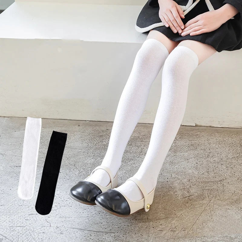 Children's Socks For Girls White Knee High Long Socks For Boys Black Football Socks 1-15Years Student Kids Stockings Spring New Peaceful Pleasures Health and Wellness