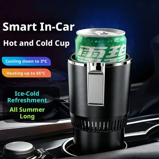 2In1 Car Heating Cooling Cup Fast Refrigeration Electric Heated Water Mug Portable Car Thermostat Cold Insulated Cup for Vehicle Peaceful Pleasures Health and Wellness