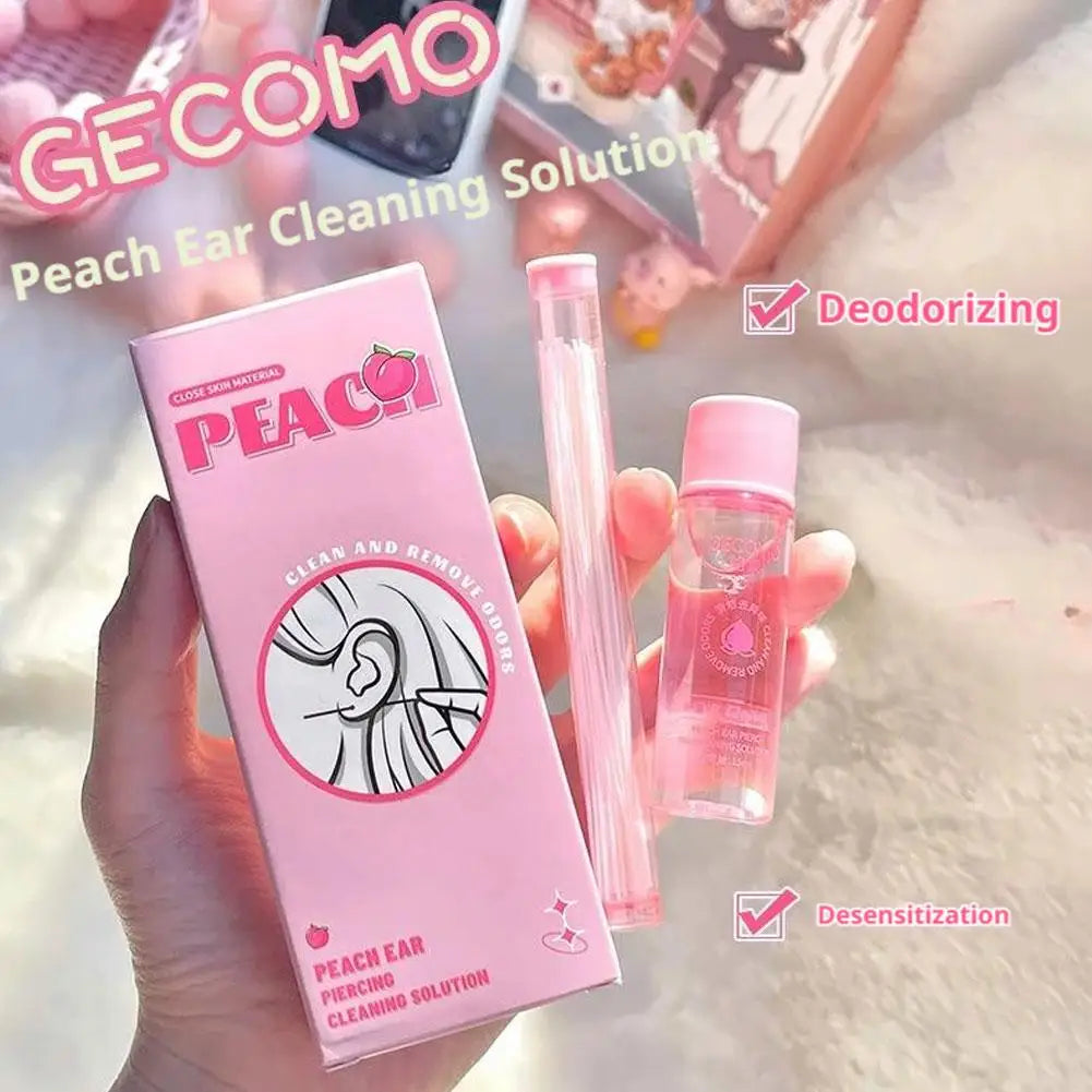 Ear Piercing Cleaning Kit – 60 Soft Lines & Gentle Solution
