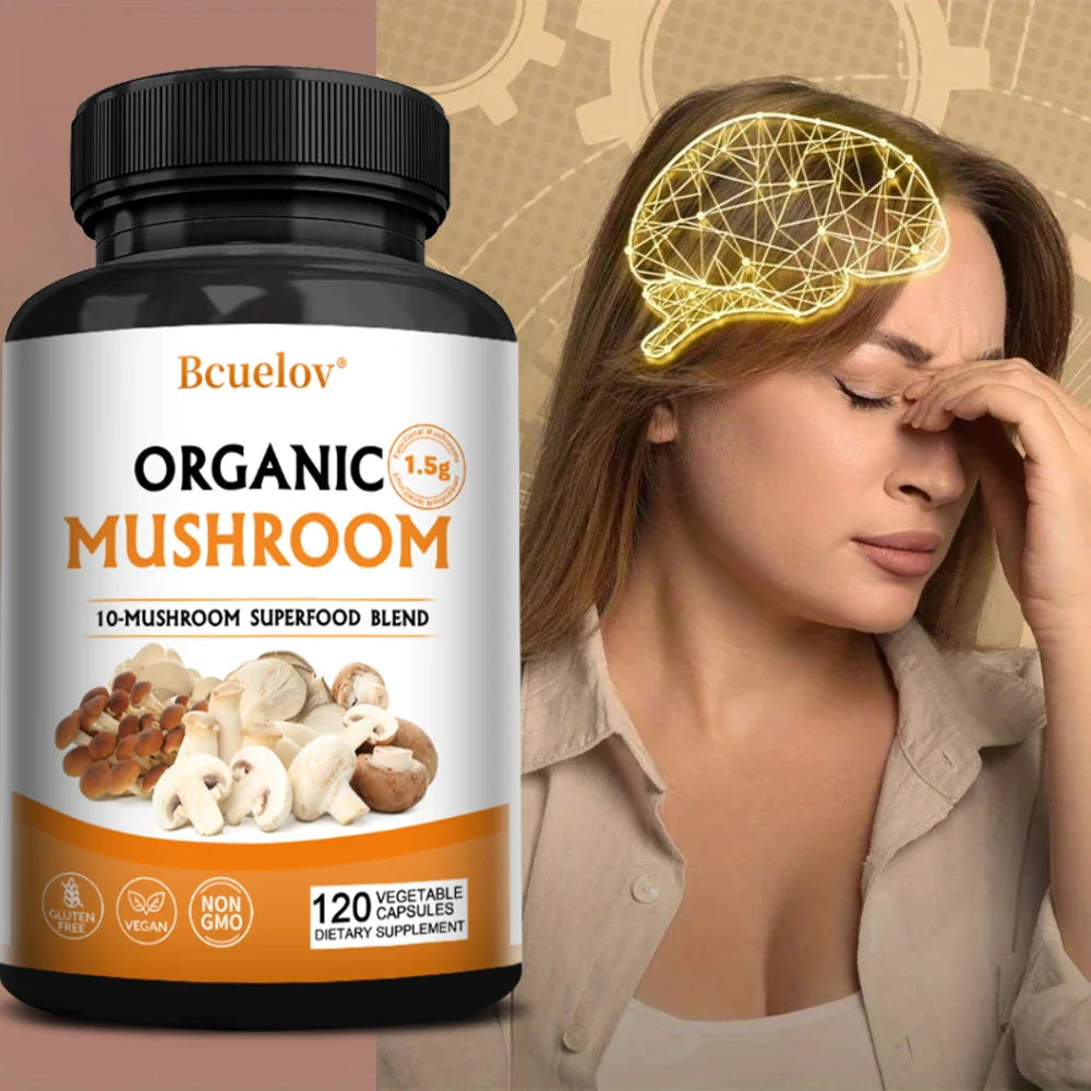 Mushroom Complex Capsules – Focus, Immunity & Memory Support