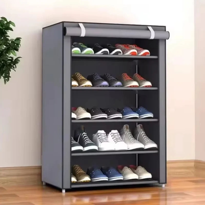 6/8/10 Layers Shoe Rack Organizer Dustproof Shoe Cabinet Multilayer Nonwoven Home Furniture Space-saving Cabinets Shoes Shelf Peaceful Pleasures Health and Wellness