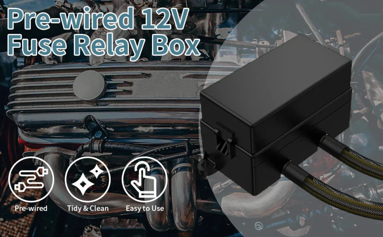 12V Pre-Wired Fuse & Relay Box – 4 Relays & 12-Way ATC/ATO Peaceful Pleasures Health and Wellness