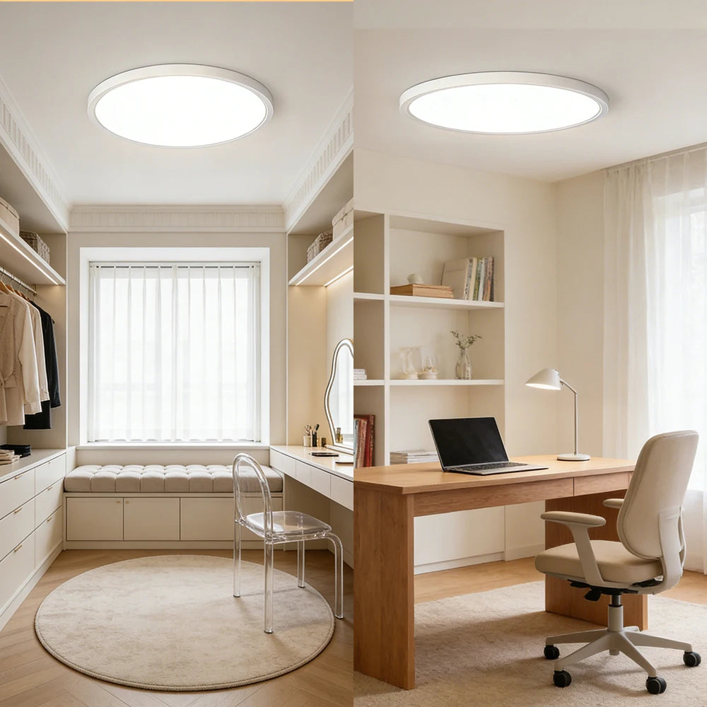 RUNTOIN Modern LED Circle Ceiling Light | Ultrathin Panel 220V