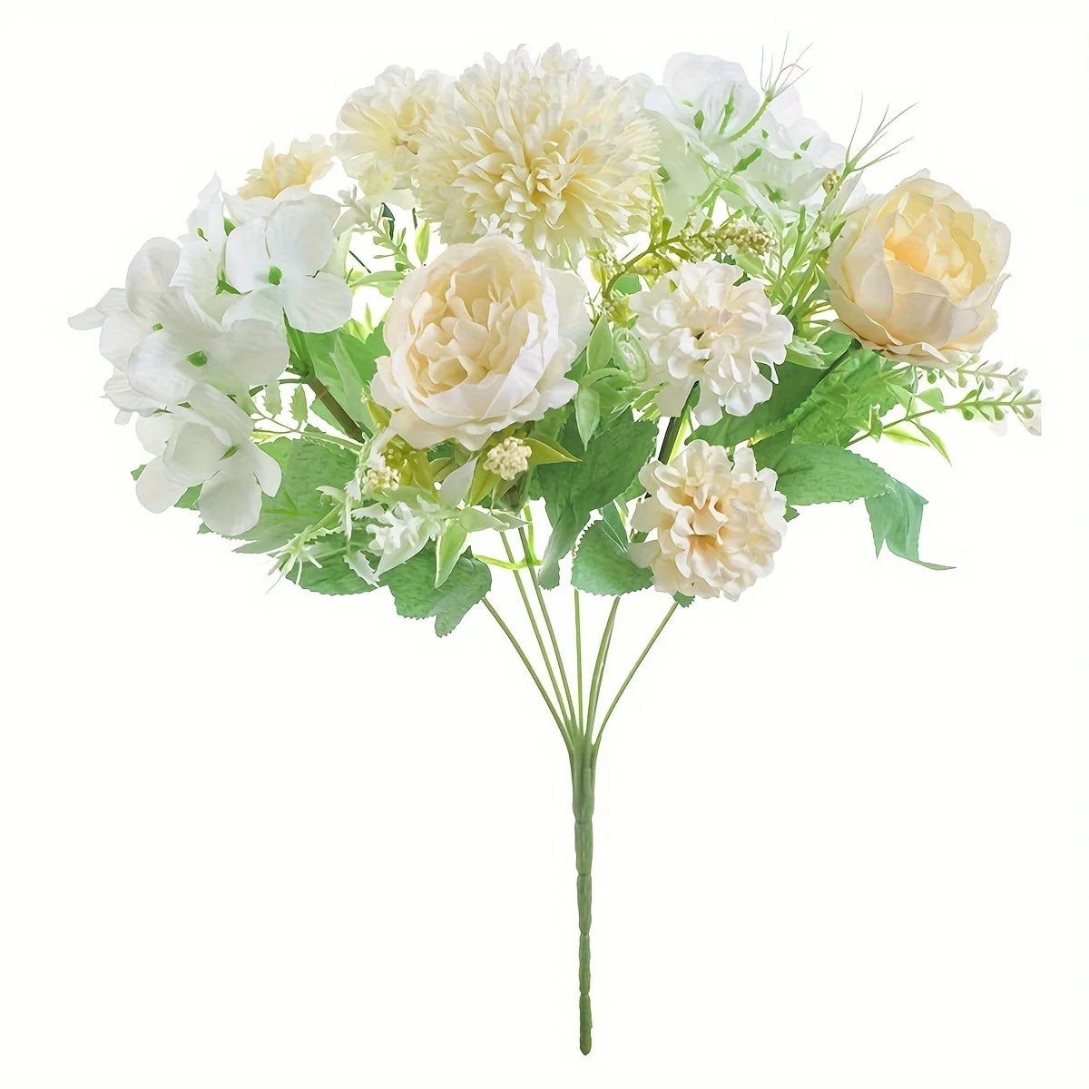 Silk Peony Hydrangea Artificial Flower Bouquet – Wedding & Home Decor
