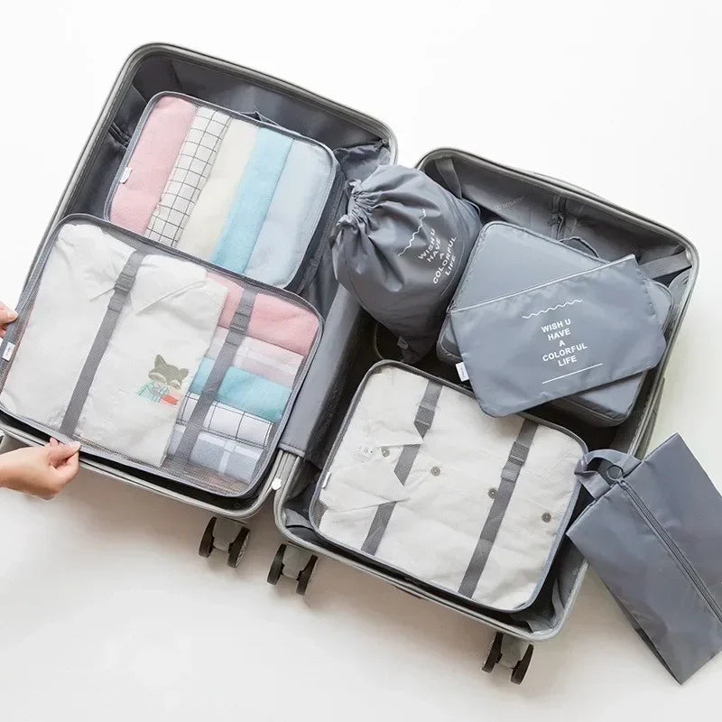 7-Piece Packing Cubes Set | Travel Luggage Organizer Bags