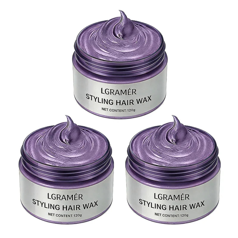 Temporary Hair Color Wax – 9 Shades | Silver Gray, Wine Red & More