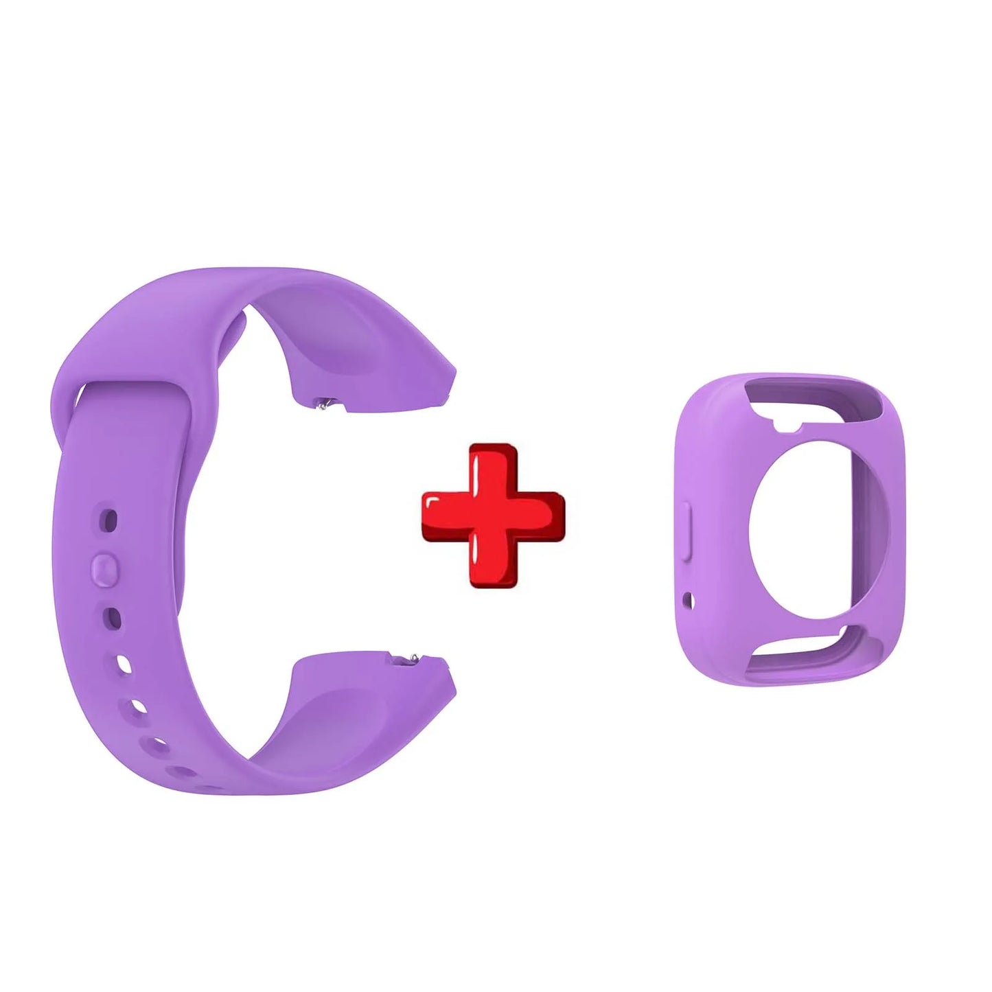 Silicone Strap+case Compatible for Redmi Watch 3 Active Smartwatch Band for Mi Watch 3 Active Protective Case Protector Cover Peaceful Pleasures Health and Wellness PURPLE Redmi Watch 3 Active