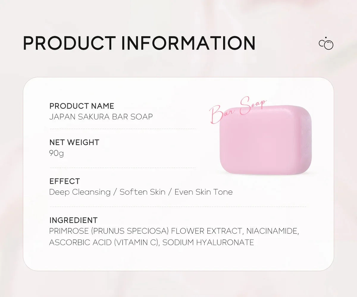 LAIKOU Sakura Whitening Soap – Dark Spots, Acne & Deep Clean