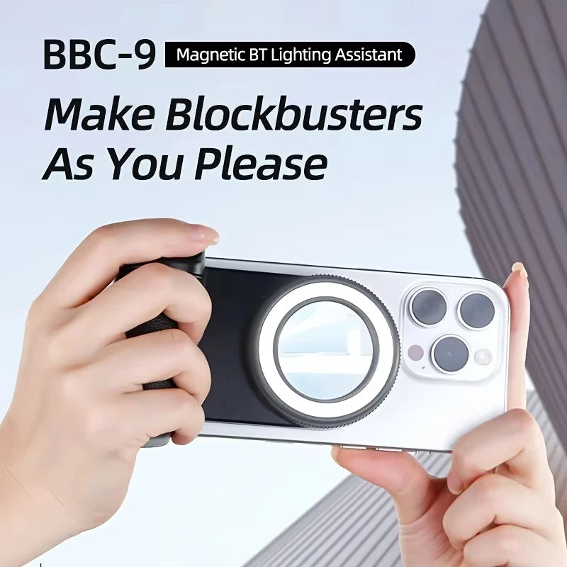 MagSafe Phone Grip with Bluetooth Remote & Fill Light