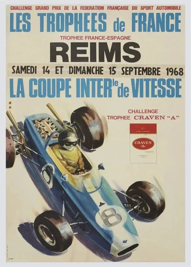 F1 Le Mans Race Car Canvas Wall Art | Formula Grand Prix Print