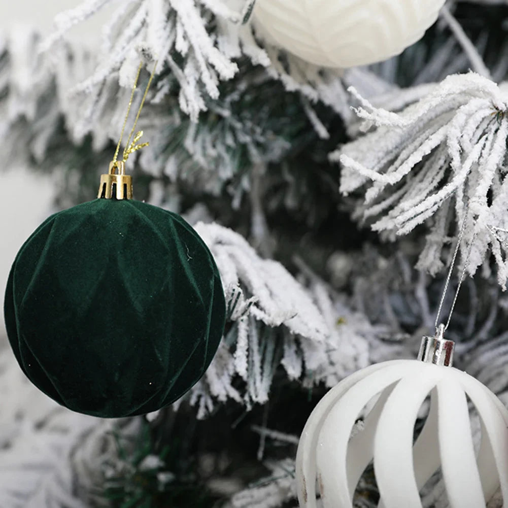 8cm Christmas Ball Ornaments Set of 6 – Reusable Holiday Décor