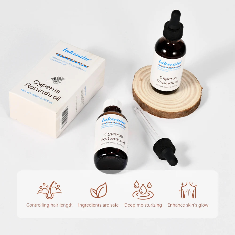 Cyperus Rotundus Oil Inhibit Hair Growth Reducing Redness Armpit Legs Arms Body Deeply Moisturize Nourish Repair Skin Unisex Peaceful Pleasures Health and Wellness