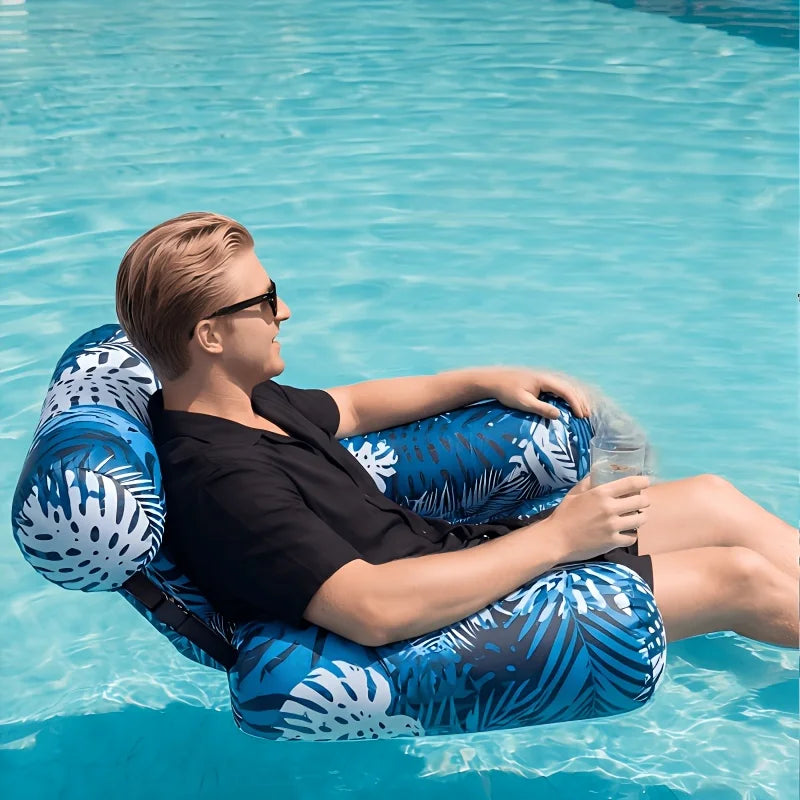 Inflatable Pool Float Lounger – Thickened PVC Floating Bed